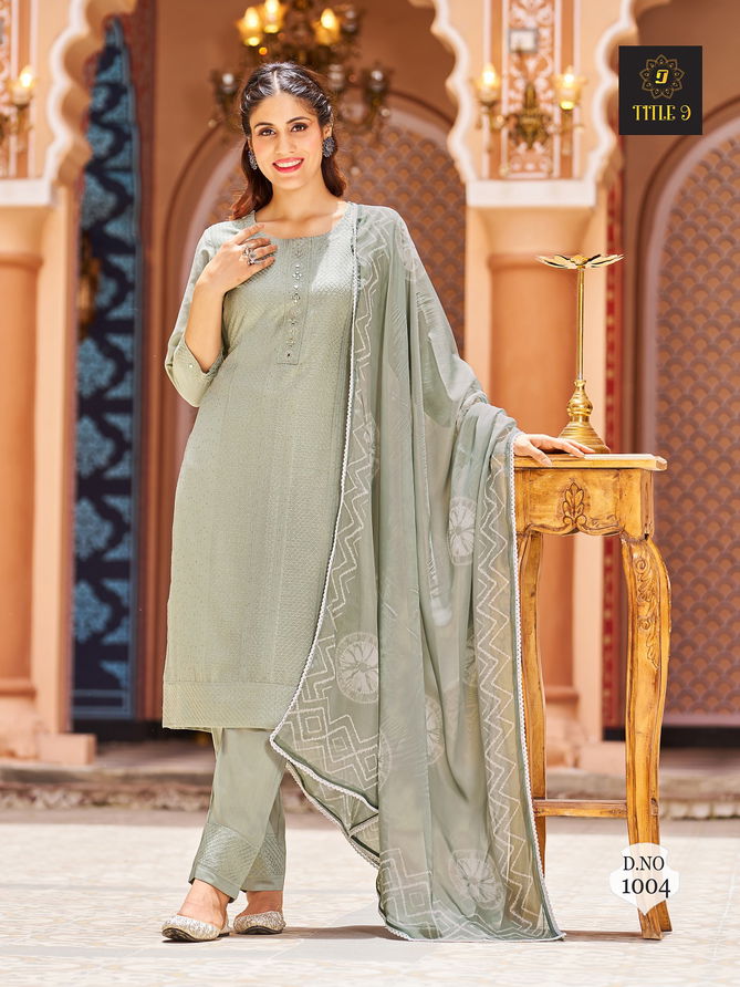 Inaya By Title 9 Silk Readymade Suits Catalog
